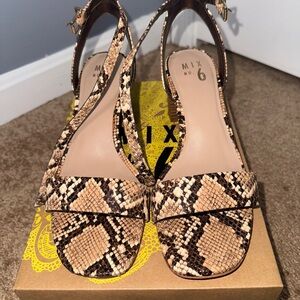 Mix No. 6 Women's Snakeskin Sandals - Brown